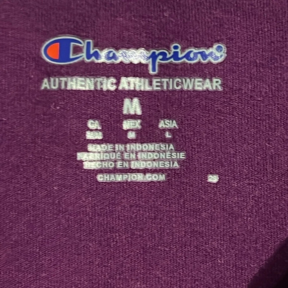 Champion Women's Heritage Long Sleeve Tee - Purple - Size Medium - Picture 4 of 6